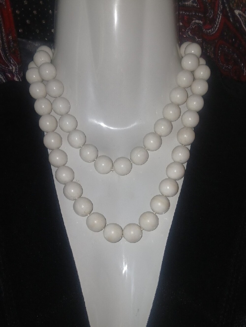 Vintage Large Faux Pearl Necklace